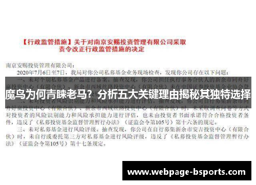 魔鸟为何青睐老马？分析五大关键理由揭秘其独特选择